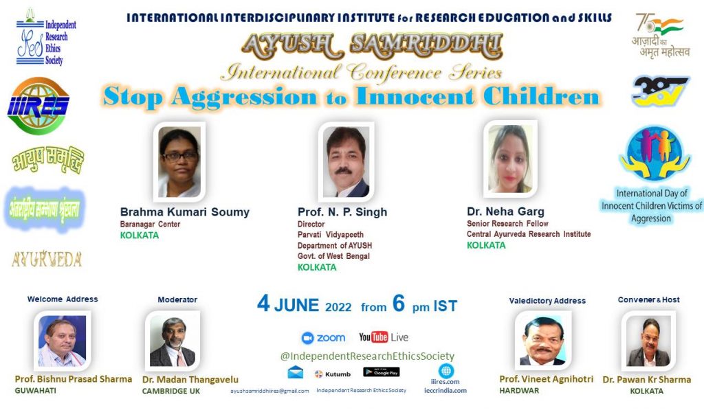 Online Webinar || Stop Aggression To Innocent Children  || 04-06-2022 || 6.00 - 8.00 PM
