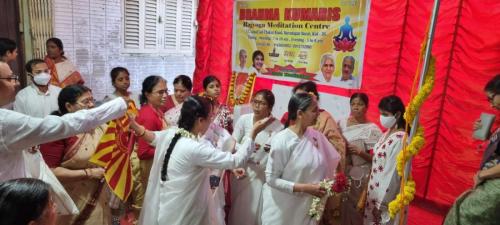 Flag Hoisting At Mahua Mata's Residence (2)